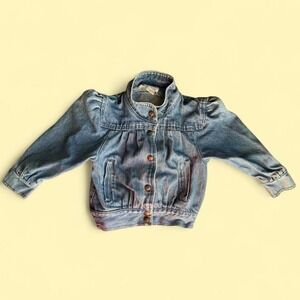 Brite and sassy Vintage 90s Toddler girls Denim Jacket 5